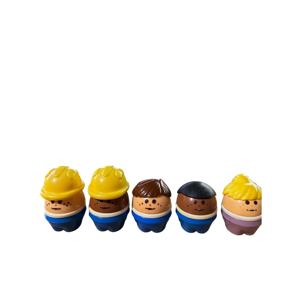 Fisher-Price Little People Figures Lot Vintage Construction Worker Toy